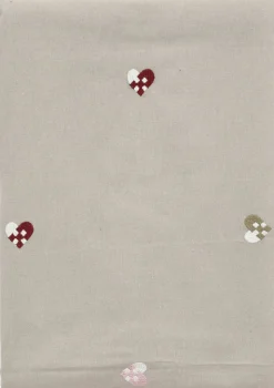 Juledug 140x320 Christmas Hearts Embroidery Rose