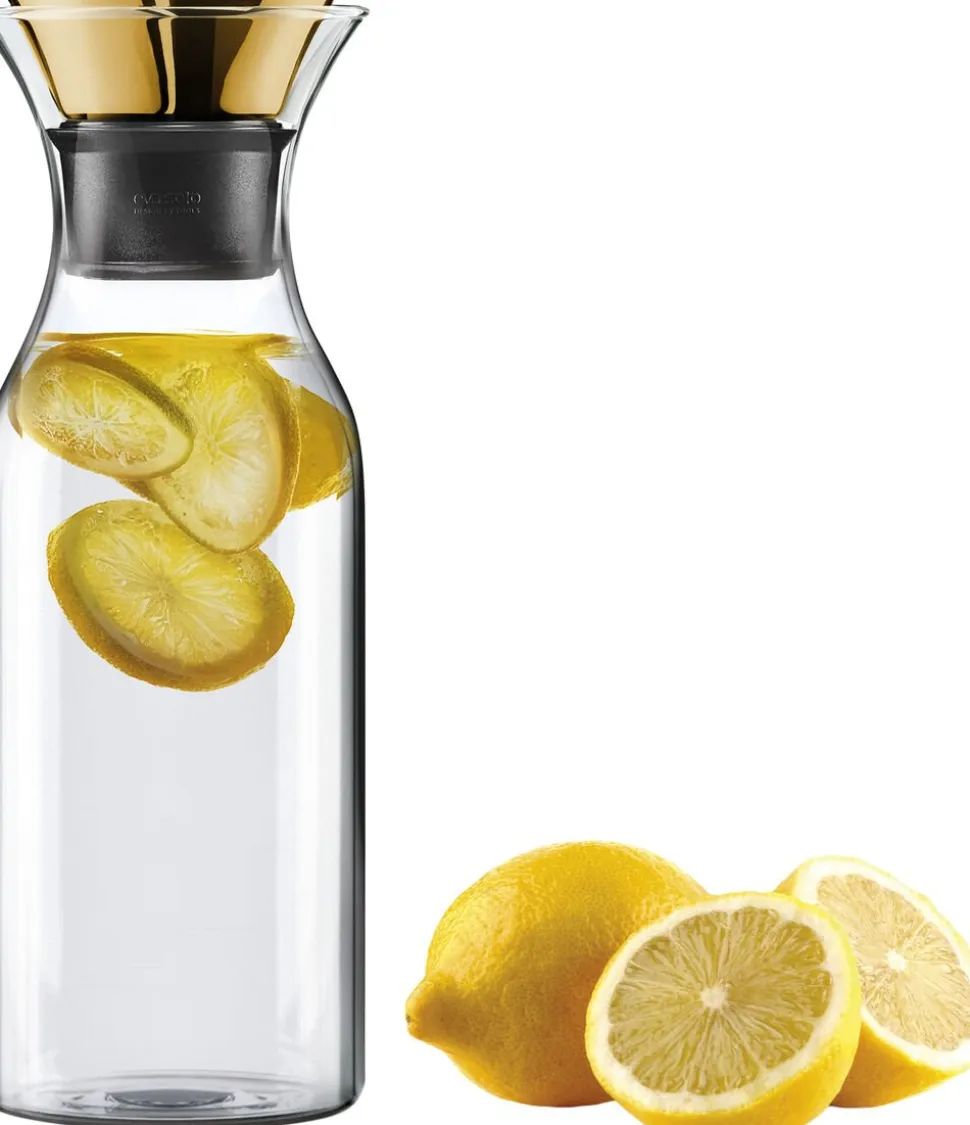 Køleskabs karaffel 1,0 l vippelåg messing