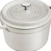 La Cocotte Cocotte Dyb 24 cm / 4,75 l, Rund, White Truffle,