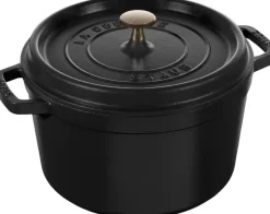 La Cocotte Cocotte Dyb 24 cm / 4,75 l, Rund, Sort, Støbejern