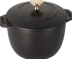 La Cocotte Ris Cocotte 16 cm / 1,75 l, Rund, Sort, Støbejern
