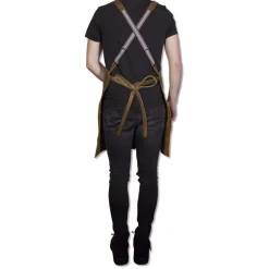 Læderforklæde Suspender Serie Apron Vintage Brown
