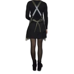 Læderforklæde Suspender Serie Apron Vintage Grey