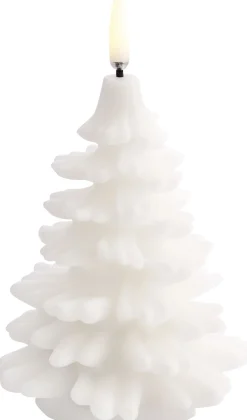 LED candle christmas tree, Nordic white, Smooth, 9x12 cm 2/1