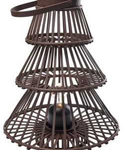 LED LANTERN/BROWN, Lantern 40x52 CM