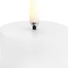 LED pillar candle, Nordic white, Smooth, 5x2,8 cm