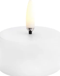 LED pillar candle, Nordic white, Smooth, 5x2,8 cm