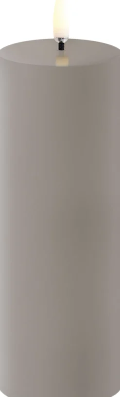 LED pillar candle, Sandstone, Smooth, 5,8x15,2 cm