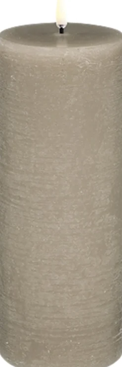 LED pillar candle, Sandstone, Rustic, 7,8x20,3 cm