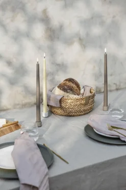 LED slim taper candle, Sandstone, Smooth, 2-pack, 2,3x32 cm