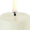 LED tealight 400~ battery incl. , Ivory wax, Smooth, 4x2,1 cm