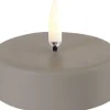 LED tealight maxi, Sandstone wax, Smooth, 6,1x2,2 cm