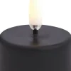 LED tealight premium 400~, Plain black wax, Smooth, 4x21 cm
