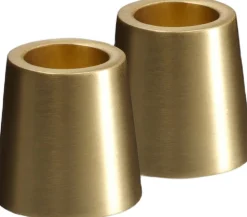 Light Candleholder mini taper, Matte brass, 2-pack, 2,3x2,3