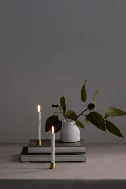 Light Candleholder mini taper, Matte brass, 2-pack, 2,3x2,3