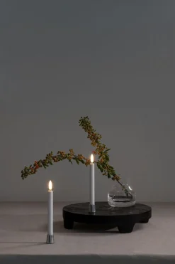 Light Candleholder mini taper, Chrome, 2-pack, 2,3x2,3 cm