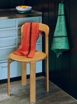 Linear Tea Towel-W52 x L80-Warm red