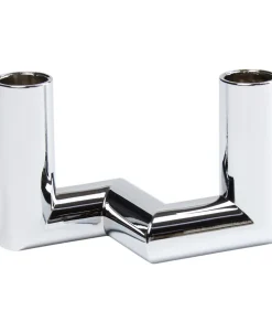 MATRIX Candle Holder - 2'arm Mini Taper - Chrome - 7,5 x 4,5
