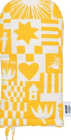 Moomin Arabia grydehandske Fest gul