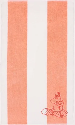 Moomin Arabia 30X50cm håndklæde Snorkfrøken ferskenstribet GOTS