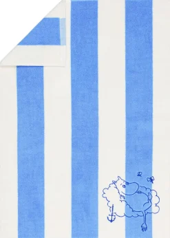 Moomin Arabia 50x70cm håndklæde Mumitrold blåstribet GOTS