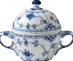 Musselmalet Halvblonde sukkerskål