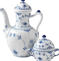 Musselmalet Halvblonde sukkerskål