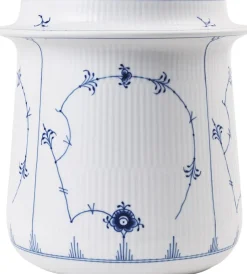 Musselmalet Riflet vinkøler, 21,5 cm.