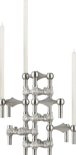 Nagel candle holder - brushed chrome