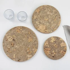 Natural Cork Rund Bordskåner - Large