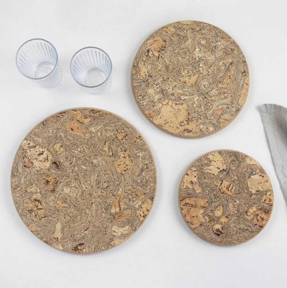 Natural Cork Rund Bordskåner - Large