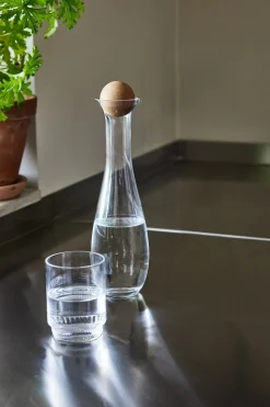 Nature carafe/bottle with oak stopper