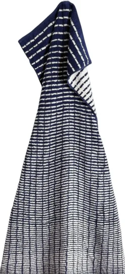 Nuance Håndklæde 50x100 cm mørk blå/hvid