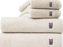 Original Towel White/Tan Striped