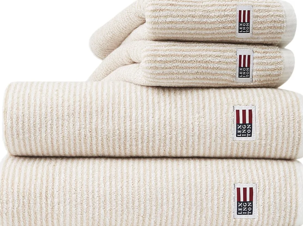 Original Towel White/Tan Striped