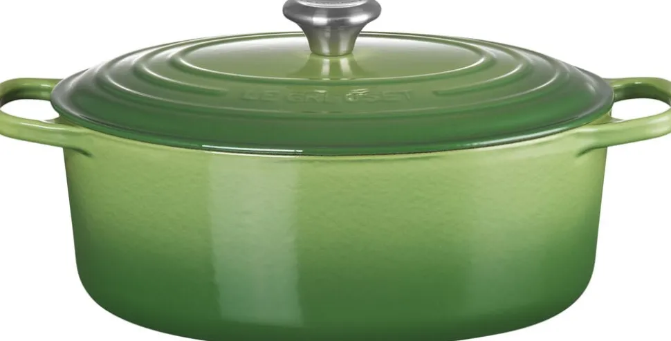 Oval støbejernsgryde 6,3 L Bamboo Green
