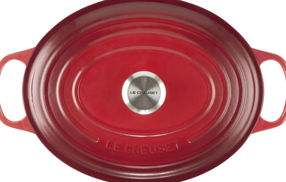 Oval støbejernsgryde 6,3L Cerise