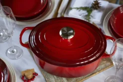 Oval støbejernsgryde 6,3L Cerise