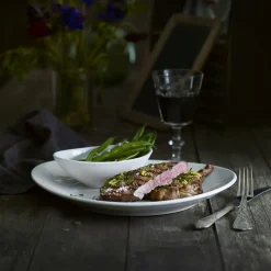 Oval steaktallerken lille