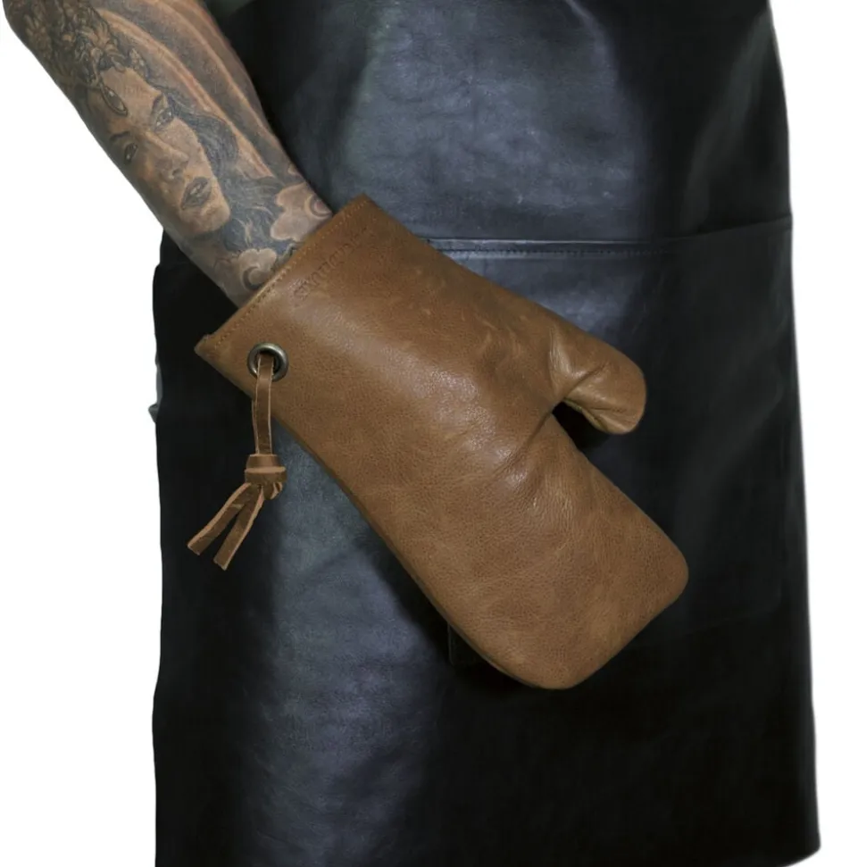 Oven Glove Vintage Camel