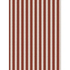 Papirrulle røde striber tekstil-look 5 m/rulle