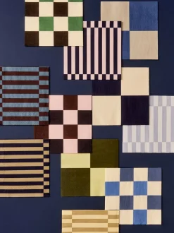 Pattern Napkins-Set of 20 Dinner-Off-white and blues M check