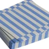 Pattern Napkins-Set of 20 Lunch-Grey and blue pillar stripe