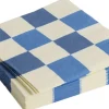 Pattern Napkins-Set of 20 Lunch-Off-white and blues M check