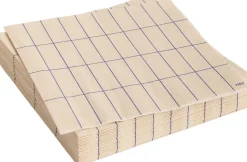 Pattern Napkins-Set of 20 Lunch-Off-white and blue grid