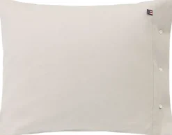 Pin Point Beige Cotton Pillowcase