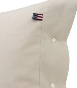 Pin Point Beige Cotton Pillowcase