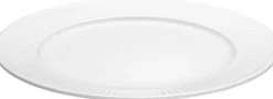 Plissé tallerken flad, hvid Ø22cm