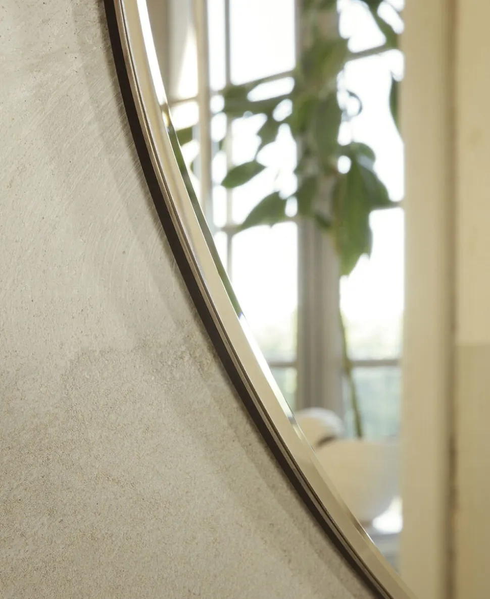 Pond Mirror - Small - Dark Chrome