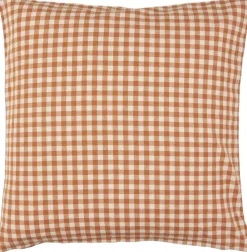 Pude Luca rustikbrun m/naturfarvede små tern